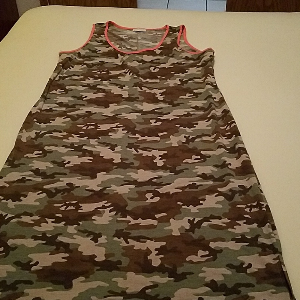 Camo maxi tank dress